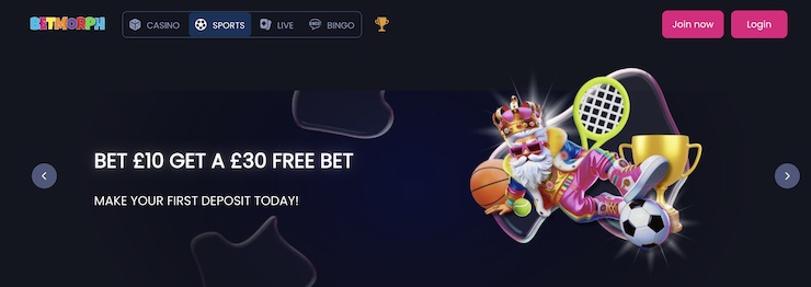 BetMorph is the best betting site not on GamStop for new users.