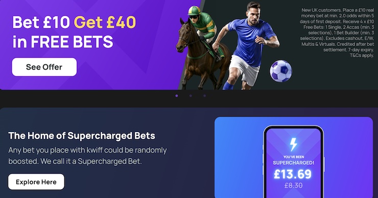 Kwiff is the best app for sports betting in the UK.